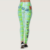 Leggings verts de nom personnalisé (Dos)