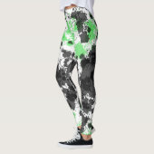 Leggings verts de peinture noire (Gauche)