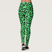 Leggings verts d'Iguana sauvage pour femmes (Dos)