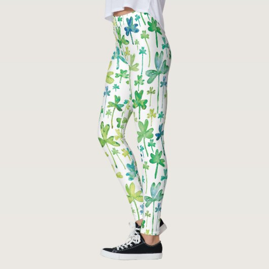 Leggings verts et blancs de la Saint-Patrick avec (Gauche)