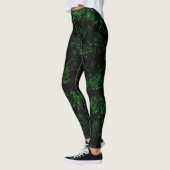 Leggings verts floraux (Gauche)
