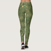 Leggings verts imprimés floraux (Dos)