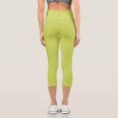 Leggings verts jaunes Capri rayés personnalisés (Verso)