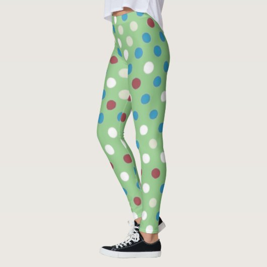 Leggings verts Pointe Polka (Gauche)