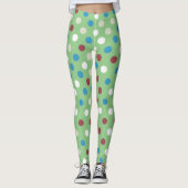 Leggings verts Pointe Polka (Devant)