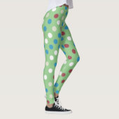 Leggings verts Pointe Polka (Droite)