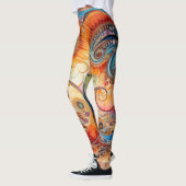 Leggings Vêtements de yoga pour femmes avec art (Gauche)