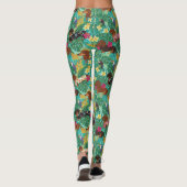 Leggings Vibes de plage de teckel tropical (Dos)