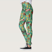 Leggings Vibes de plage de teckel tropical (Gauche)