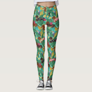 Leggings Vibes de plage de teckel tropical