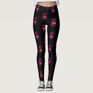 Leggings vibes de sorcière rose seulement Halloween script
