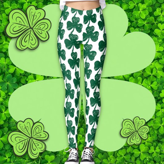Leggings Vibes de trèfle Stylish Grunge St. Patrick's Day