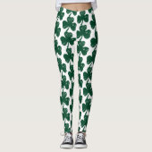 Leggings Vibes de trèfle Stylish Grunge St. Patrick's Day (Devant)