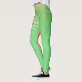 Leggings Vibes d'été Palm Tree Feuilles Pale Green (Gauche)