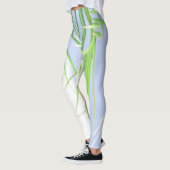 Leggings Vibes d'été Palm Tree Feuilles Pale Green Pastel (Gauche)