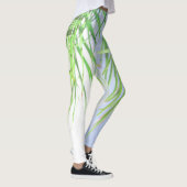 Leggings Vibes d'été Palm Tree Feuilles Pale Green Pastel (Droite)