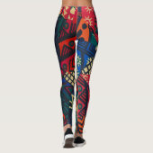 Leggings Vibrant African Geometric Tribal Abstract Pattern  (Dos)