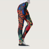 Leggings Vibrant African Geometric Tribal Abstract Pattern  (Droite)