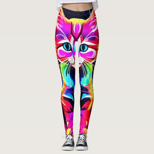 Leggings Vibrant artisanat de chats (Devant)