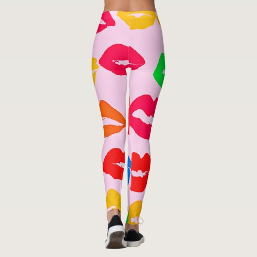 Leggings Vibrant baisé par les couleurs Motif (Dos)