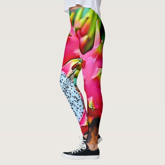 Leggings Vibrant Dragon Fruit Beauté Design (Gauche)