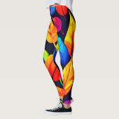 Leggings Vibrant Feuilles d'automne Motif (Gauche)