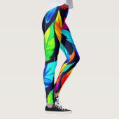 Leggings Vibrant Feuilles d'automne Motif (Droite)