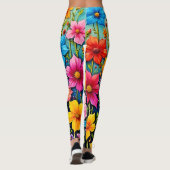 Leggings Vibrant Flowers: Garden of Joy Art (Dos)