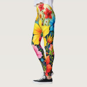 Leggings Vibrant Flowers: Garden of Joy Art (Gauche)