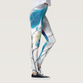 Leggings Vibrant Fluid Neural Leaf Vein Abstract Wrap (Droite)