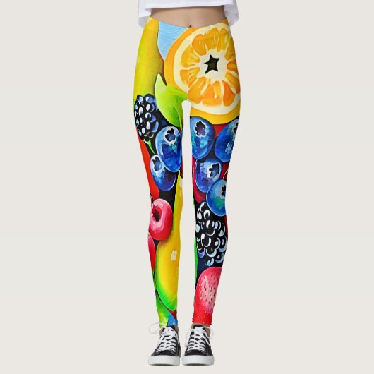 Leggings Vibrant Fruit Still Life (Devant)
