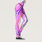 Leggings Vibrant Gras Rose Bleu Jaune Blanc Funky Gym (Droite)