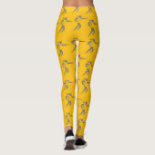 Leggings Vibrant Jaune Orange femmes Motif de rugby (Dos)