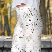Leggings Vibrant Motif de démarrage blanc