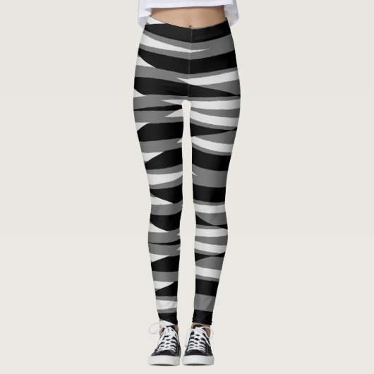 Leggings Vibrant noir blanc classique "Ratti_Creative_Arts" (Devant)