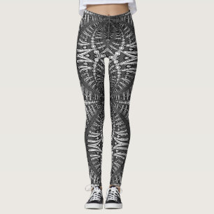 Leggings Vibrant noir et blanc "Ratti_Creative_Arts"