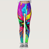Leggings Vibrant Paint Burst Design (Devant)