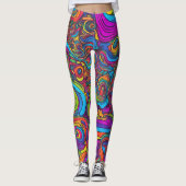 Leggings Vibrant Psychedelic Swirl - Abstract Groovy (Devant)