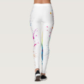 Leggings Vibrant Rainbow Paint Splatter Explosion (Dos)