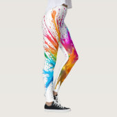 Leggings Vibrant Rainbow Paint Splatter Explosion (Droite)