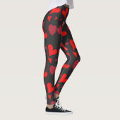 Leggings Vibrant red hearts background (Droite)