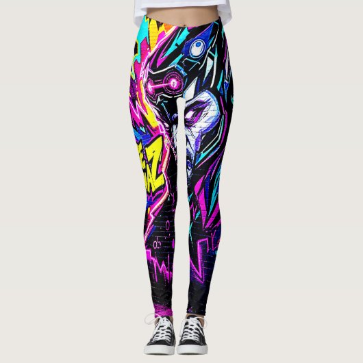 Leggings Vibrant Street Art (Devant)