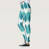 Leggings Vibrant turquoise blanc classique "Ratti_Creative_ (Gauche)