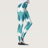 Leggings Vibrant turquoise blanc classique "Ratti_Creative_ (Droite)