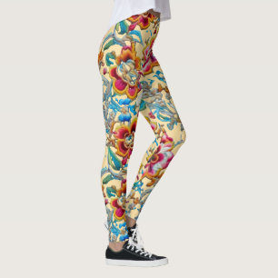Leggings Vibrant Vintage broderie Motif