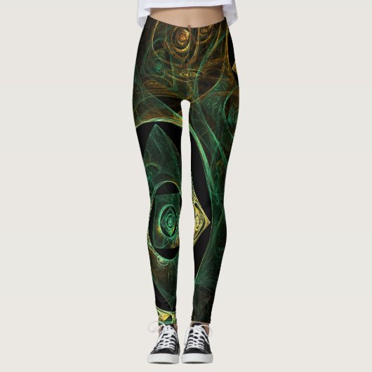 Leggings Vibrations magiques Art Abstrait (Devant)