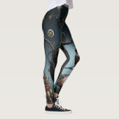 Leggings Victorian Clockwork Gummy Bear Mechanical Raven (Droite)