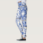 Leggings Victorian Majolica : Patchwork Tile Motif. (Gauche)