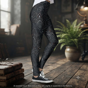 Leggings Victorien filigree Onyx lunatique Salle sombre Aca