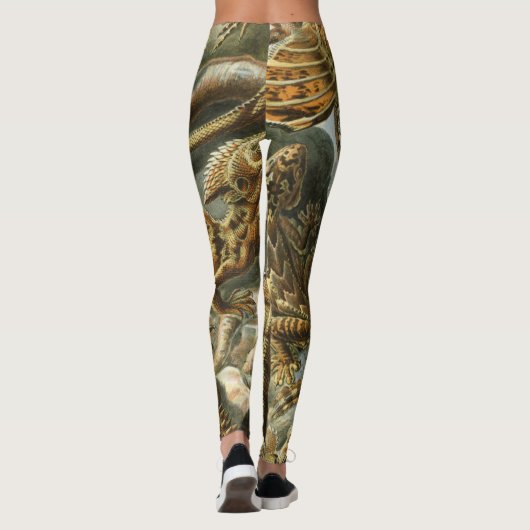 Leggings Vieille illustration Lacertilia de mode d'Ernst (Dos)